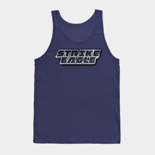 Strike Eagle Navy Chrome Logo Tank Top